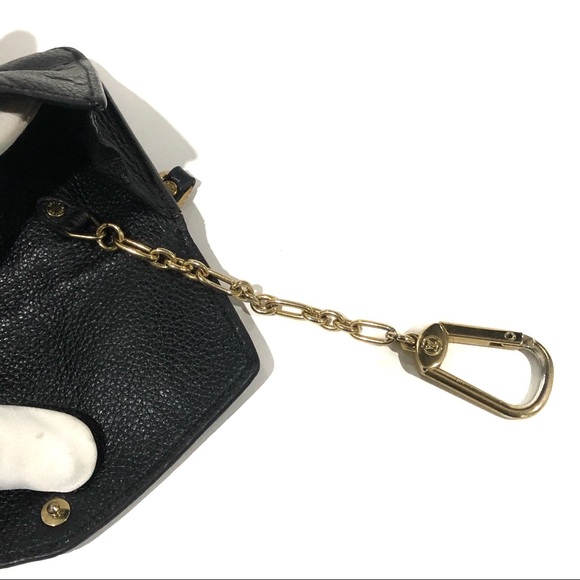 Authentic Louis Vuitton Black Empriente Leather Key Cles Pouch Black Noir Wallet - Picture 11 of 11